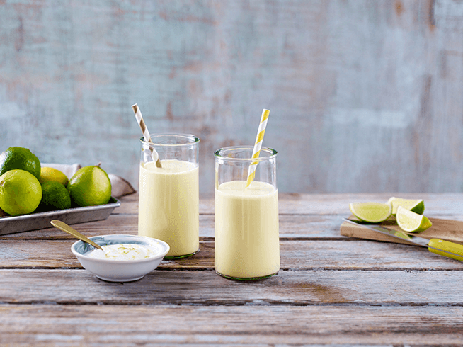 Limetten Lassi im Glas